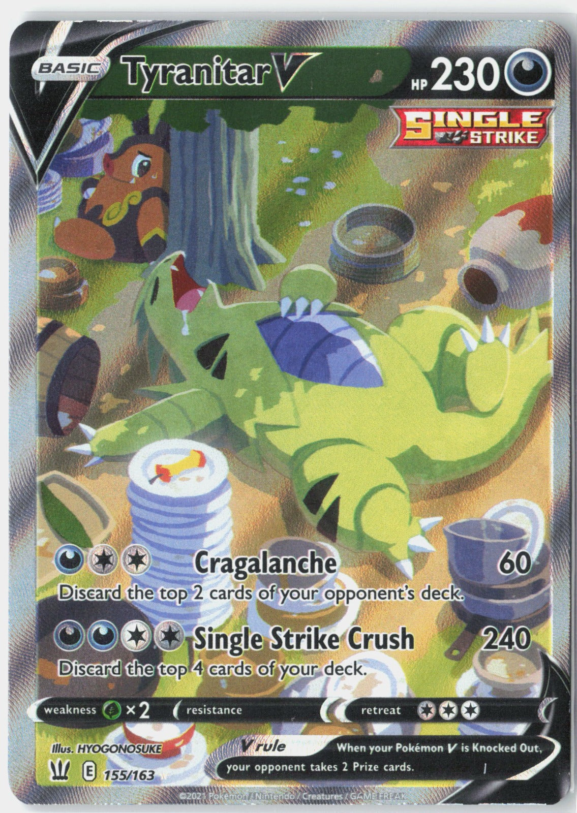 Tyranitar V (Alternate Full Art) 155/163 – SWSH05: Battle Styles